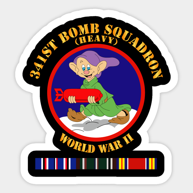 341st Bomb Squadron - WWII w EU SVC Sticker by twix123844